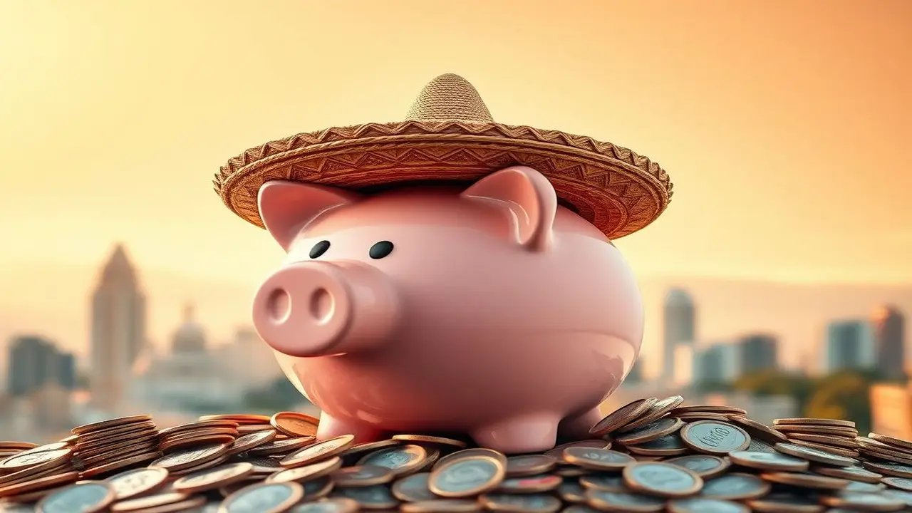 Alcancía mexicana: ahorro alegre y minimalista