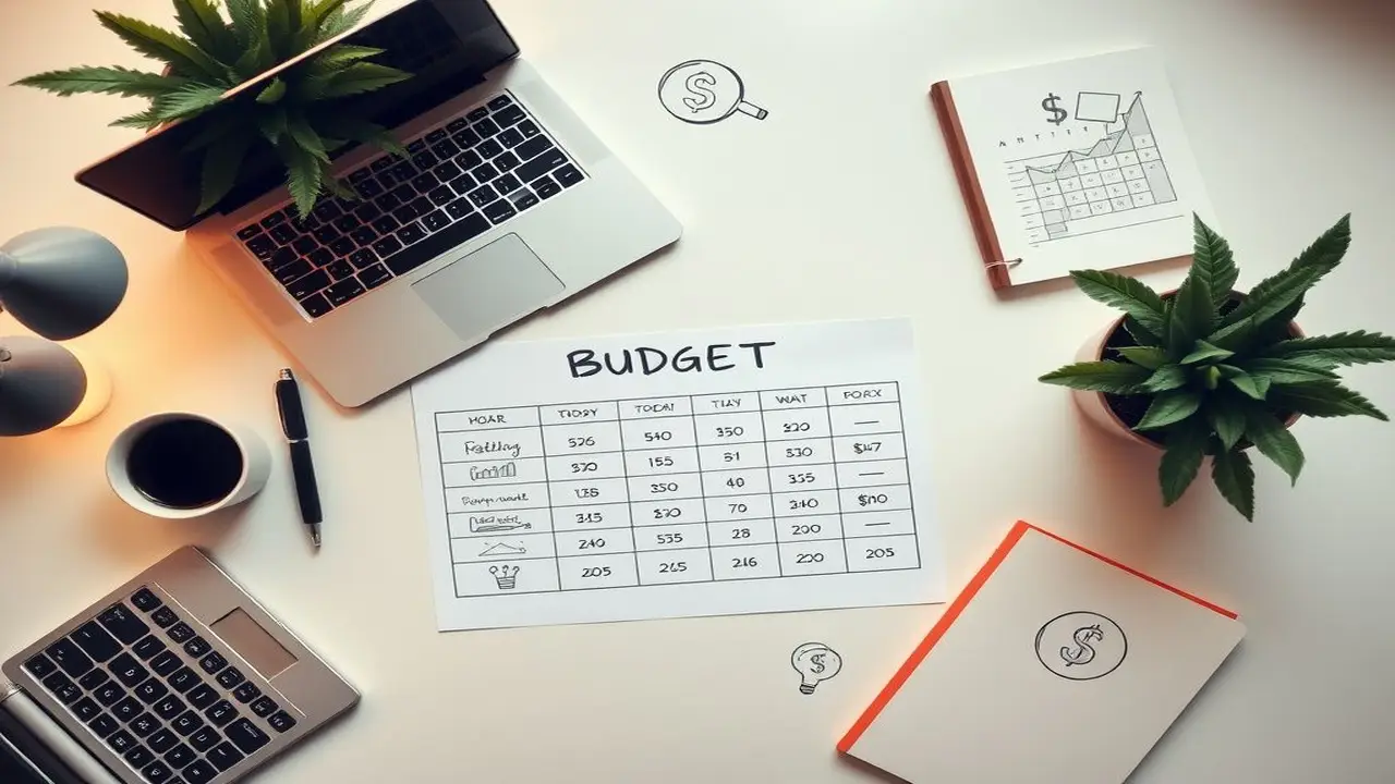 Organización financiera minimalista y acogedora