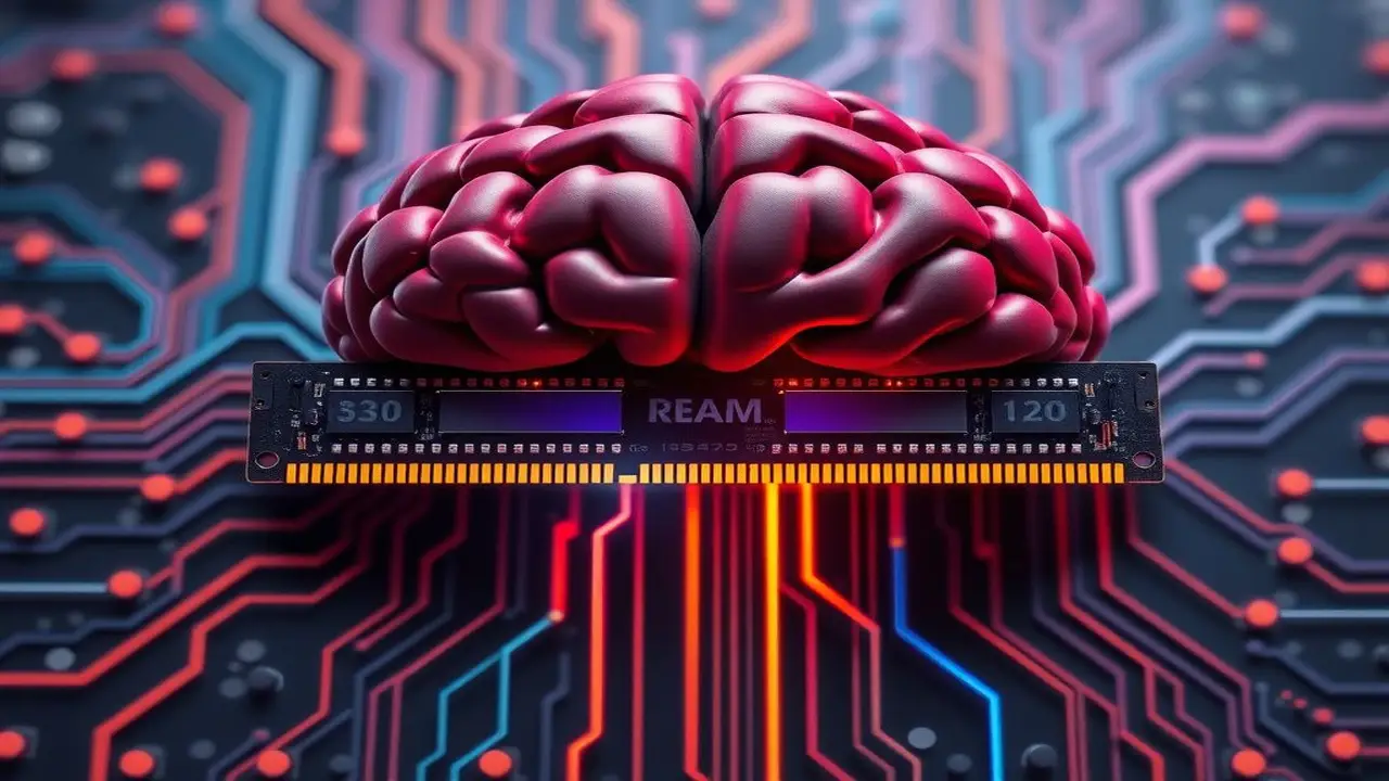 Infografía tecnológica vibrante con conexiones abstractas