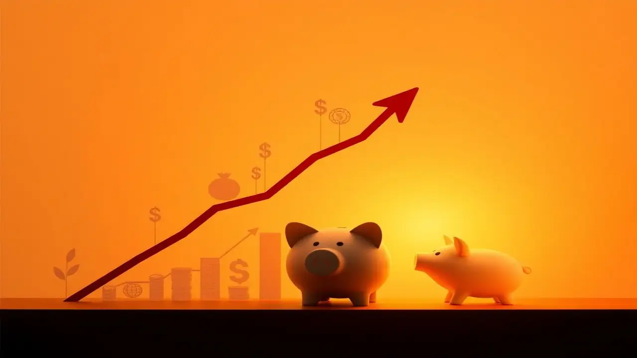 Crecimiento financiero brillante y moderno
